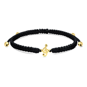 Treble Clef with Knitting Rope Bracelet BR-1503-GP